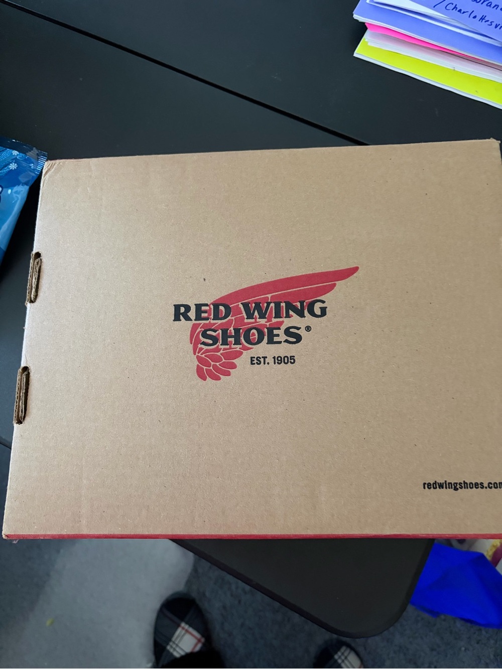 Red Wing Shoes Brown Cardboard Box with Red Logo